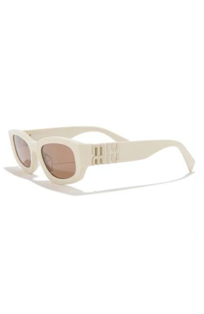 Miu Miu 53mm Irregular Sunglasses In Neutral