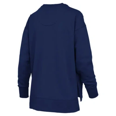 Pressbox Navy Ole Miss Rebels Bonanza Chenille Harper Script Sweatshirt In Blue