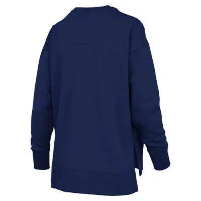 Pressbox Navy Ole Miss Rebels Bonanza Chenille Harper Script Sweatshirt In Blue
