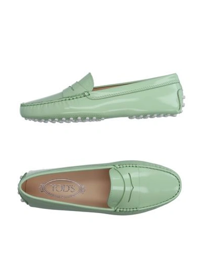 Tod's Loafers In Light Green