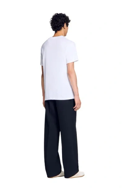 Sandro Cotton T-shirt In White
