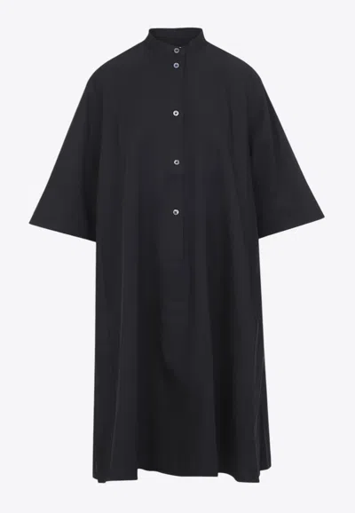 Studio Nicholson Bloch Oversized Midi Dress In Black