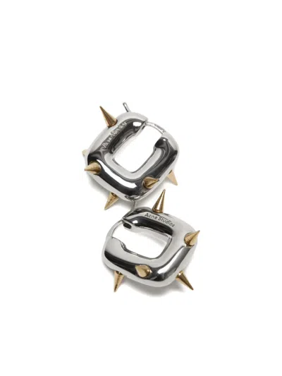 Acne Studios Spiked Earrings In Silver