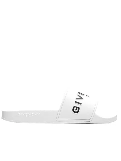 Givenchy Contrast Logo Slides In White