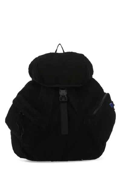 Ader Error Black Boucle Backpack In Black