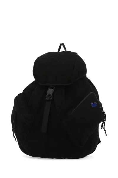 Ader Error Black Boucle Backpack In Black