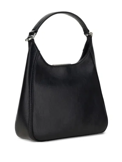 Balenciaga Bb Soft Lambskin Leather Hobo Bag In Black