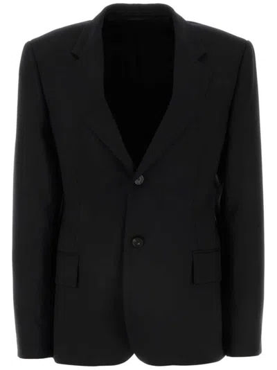 Balenciaga Standard Single-breasted Tailored Blazer In Black In Black