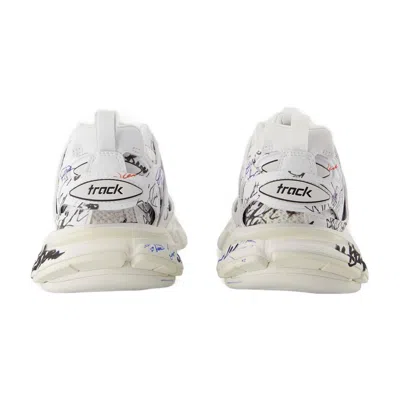 Balenciaga Mesh And Rubber Track Sneakers With Chunky Sole In White