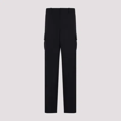 Bottega Veneta Wool Cargo Trousers In Black