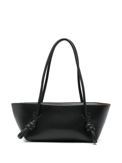 Hereu Women Fleca Leather Shoulder Bag In Black