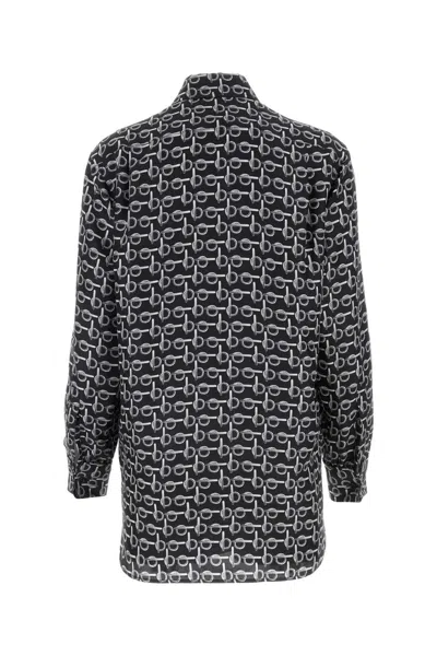 Burberry Multicolor Silk Shirt In Black