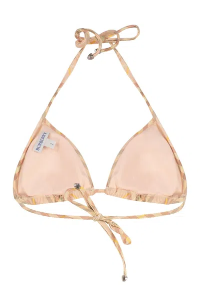 Burberry Triangle Bikini Top In Neutral