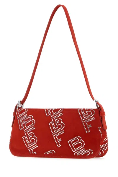 By Far Dulce Crystal-embellished Shoulder Bag In Red
