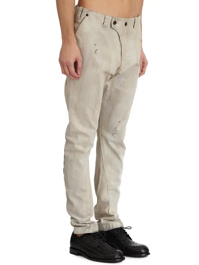 Devoa Slim Denim Trousers In Neutral