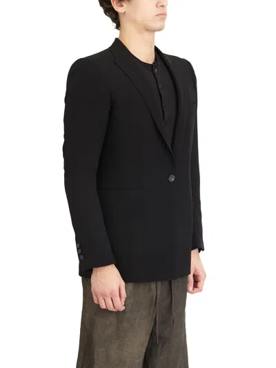 Devoa Wool Jacket In Black