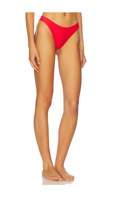 Pq Basic Ruched Bikini Bottom In Red
