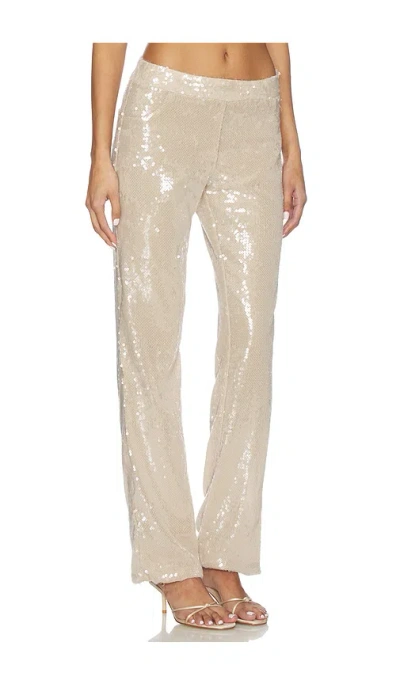 Ow Collection Ruby Sequin Pants In Neutral