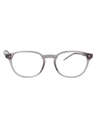 Giorgio Armani Transparent Grey Acetate Optical Glasses In Gray