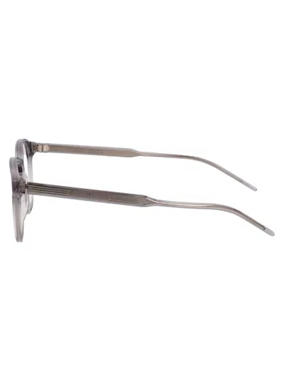 Giorgio Armani Transparent Grey Acetate Optical Glasses In Gray