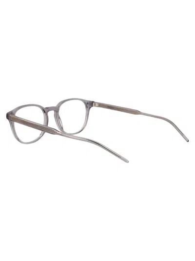 Giorgio Armani Transparent Grey Acetate Optical Glasses In Gray