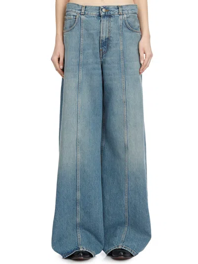 Haikure Peace Wide Leg Jeans In Blue