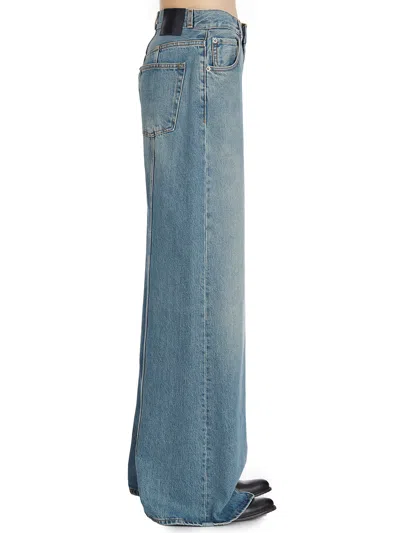 Haikure Peace Wide Leg Jeans In Blue