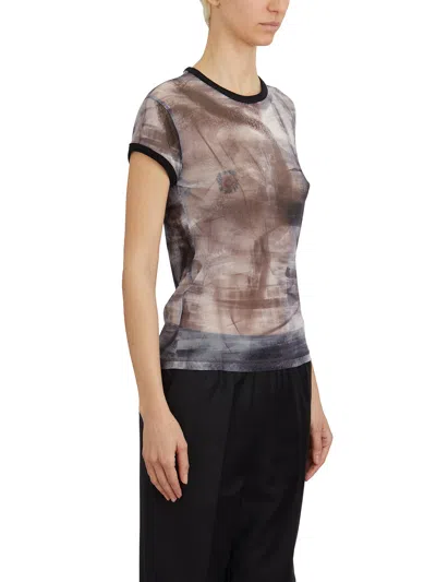 Helmut Lang Painted Mesh T-shirt In Multi
