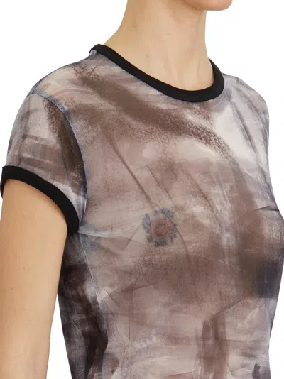 Helmut Lang Painted Mesh T-shirt In Multi