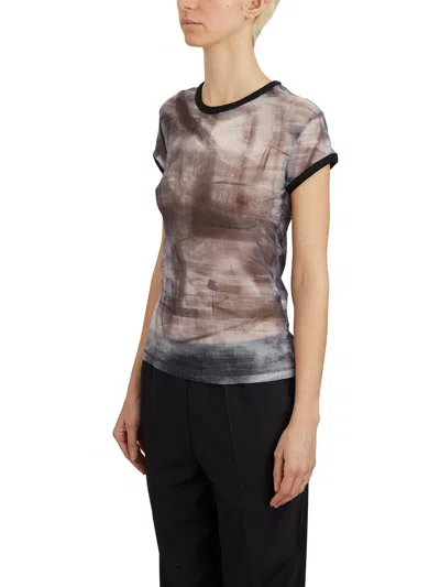 Helmut Lang Painted Mesh T-shirt In Multi