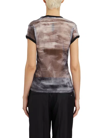 Helmut Lang Painted Mesh T-shirt In Multi