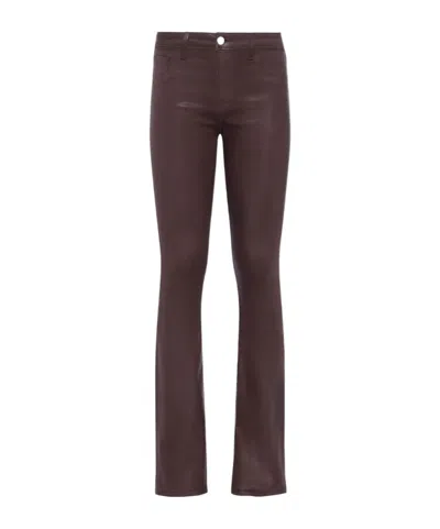 L'agence Ruth High Rise Bootcut Jean In Espresso Coated In Brown