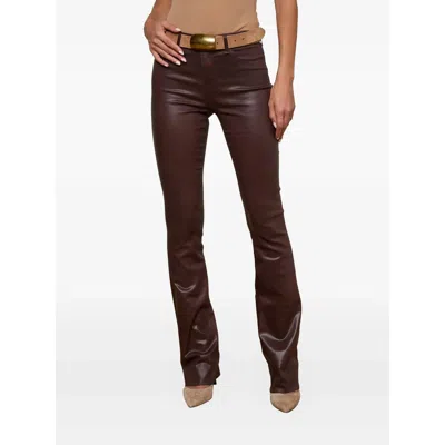 L'agence Ruth High Rise Bootcut Jean In Espresso Coated In Brown