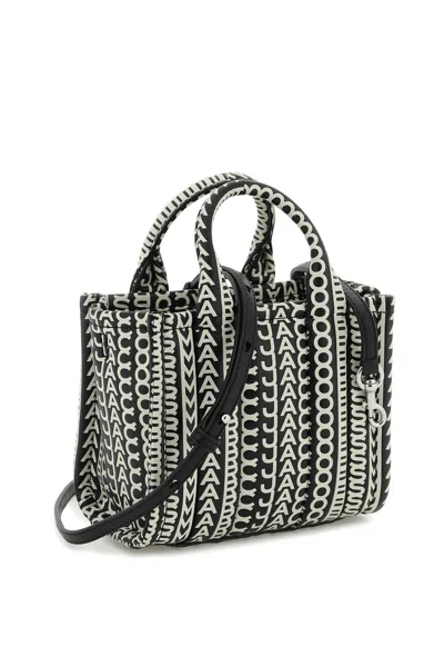Marc Jacobs Printed Leather Micro The Monogram Handbag In Multi