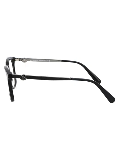 Moncler Nero Lucido Acetate Glasses In Black
