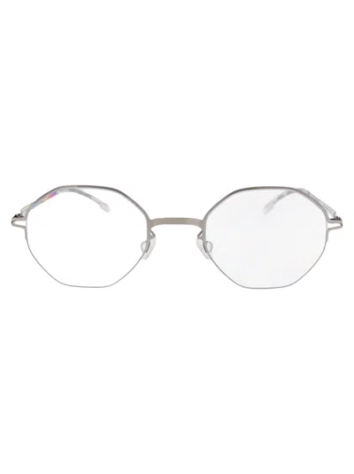 Mykita Shiny Silver Metal Optical Glasses In Gray