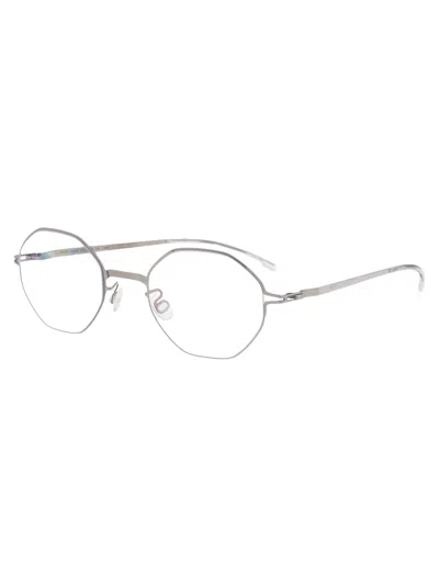 Mykita Shiny Silver Metal Optical Glasses In Gray