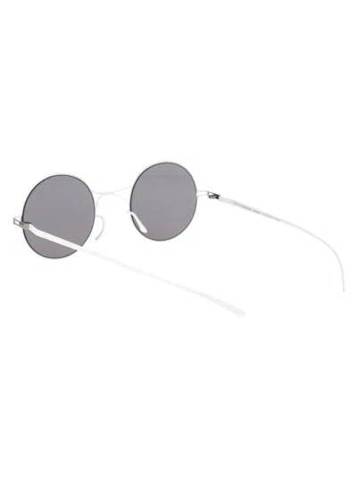 Mykita White Warmgrey Flash Nylon Sunglasses In Gray
