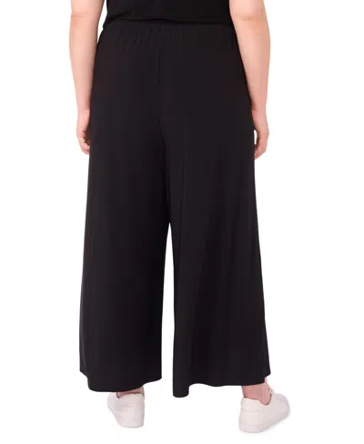 Vince Camuto Plus Size Solid Pull-on Wide-leg Pants In Black