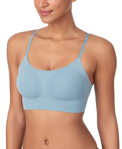 Dkny Litewear Seamless Bralette In Blue