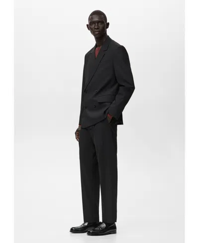 Mango Boston Regular Fit Suit Pants In Black