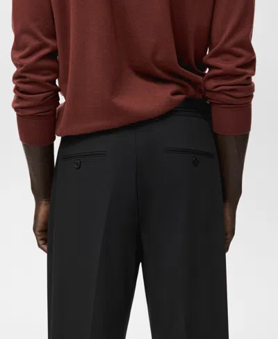 Mango Boston Regular Fit Suit Pants In Black