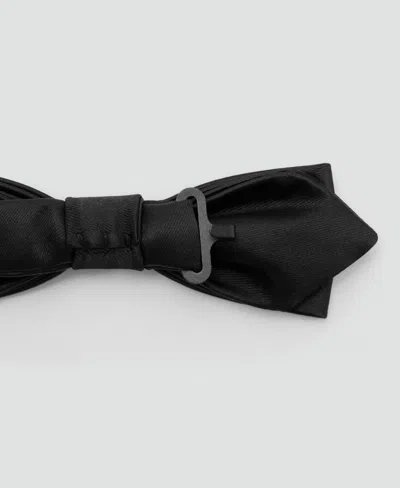 Mango Men's Classic Diamond Bow Tie In Black
