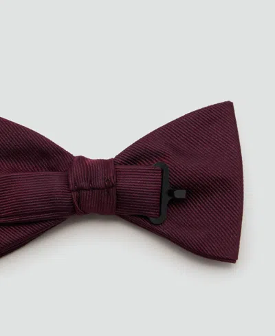 Mango Men's Microstructure Classic Bow Tie In Burgundy
