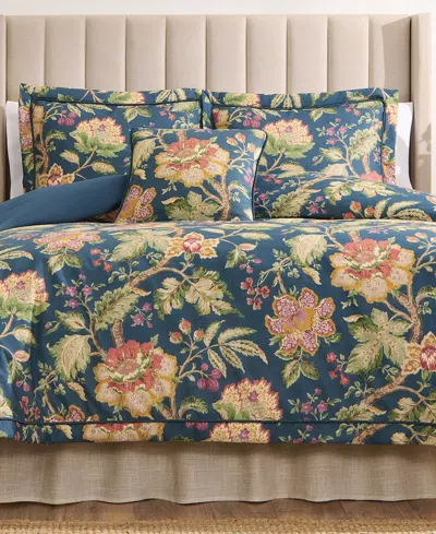 Rose Tree Secret Garden Floral 4-pc. Comforter Set, King In Blue