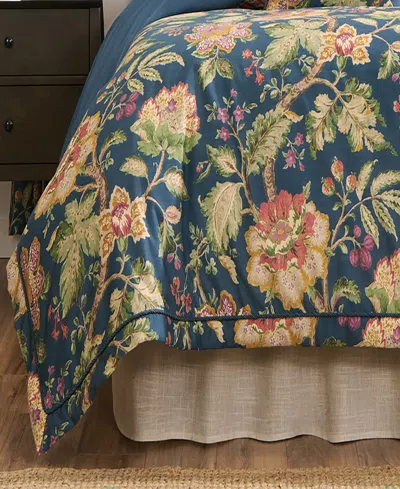 Rose Tree Secret Garden Floral 4-pc. Comforter Set, King In Blue