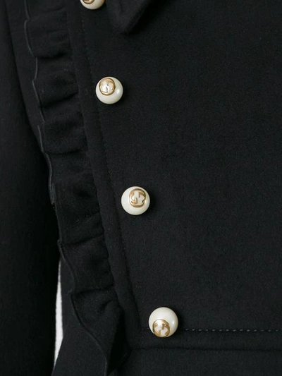 Shop Gucci Ruffle Detail Jacket In Black