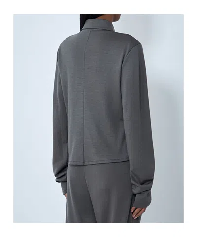 Rier Button-down Long-sleeved Shirt In Gray