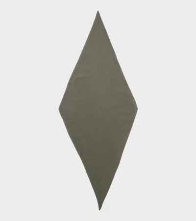 Rier Losange Mini Wool Scarf In Green