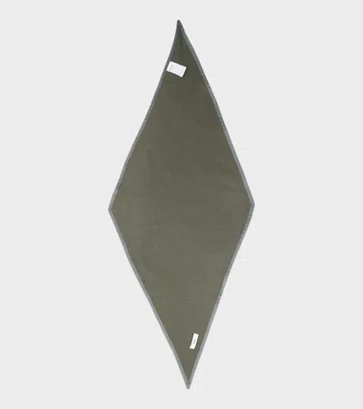 Rier Losange Mini Wool Scarf In Green